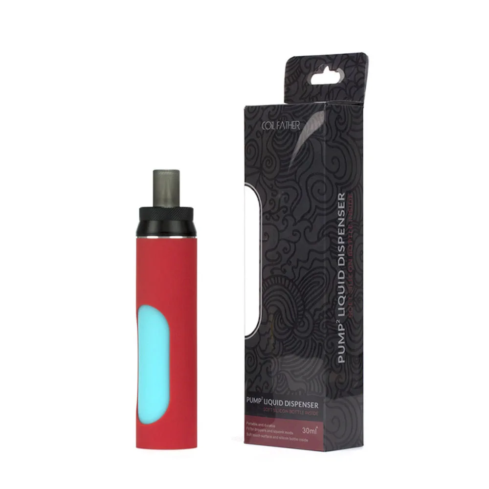 PUMP V2 Red Катушка для отцовского насоса, бутылка для сока, металлическая бутылка для сока, 30 мл, бутылка для сквонок для RDA Ecig, нижняя кормушка - Цвет: PUMP V2 Red