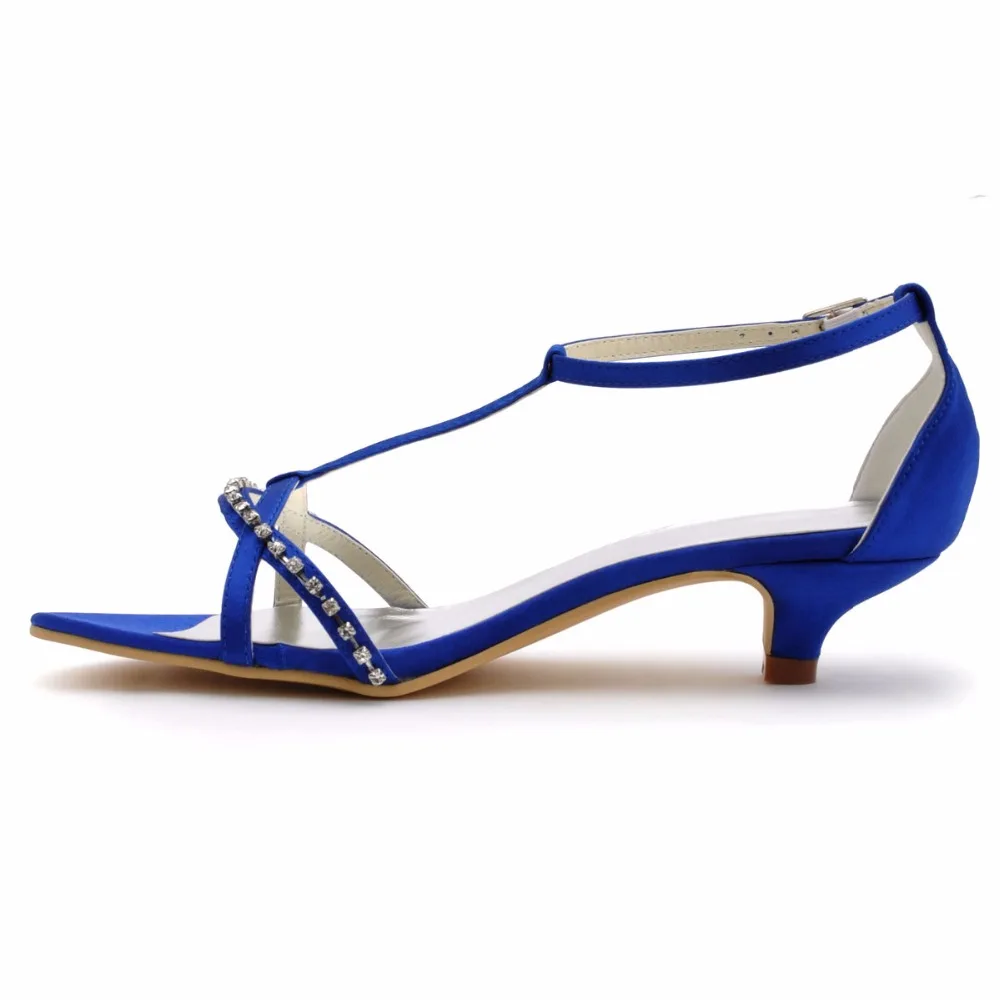 Летние босоножки женские туфли синего цвета с открытым носком Стразы в виде