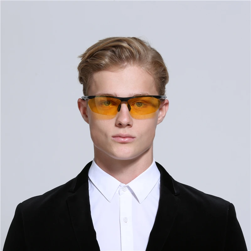 Мужские очки ночного видения YSO в алюминиево магниевой оправе поляризационные