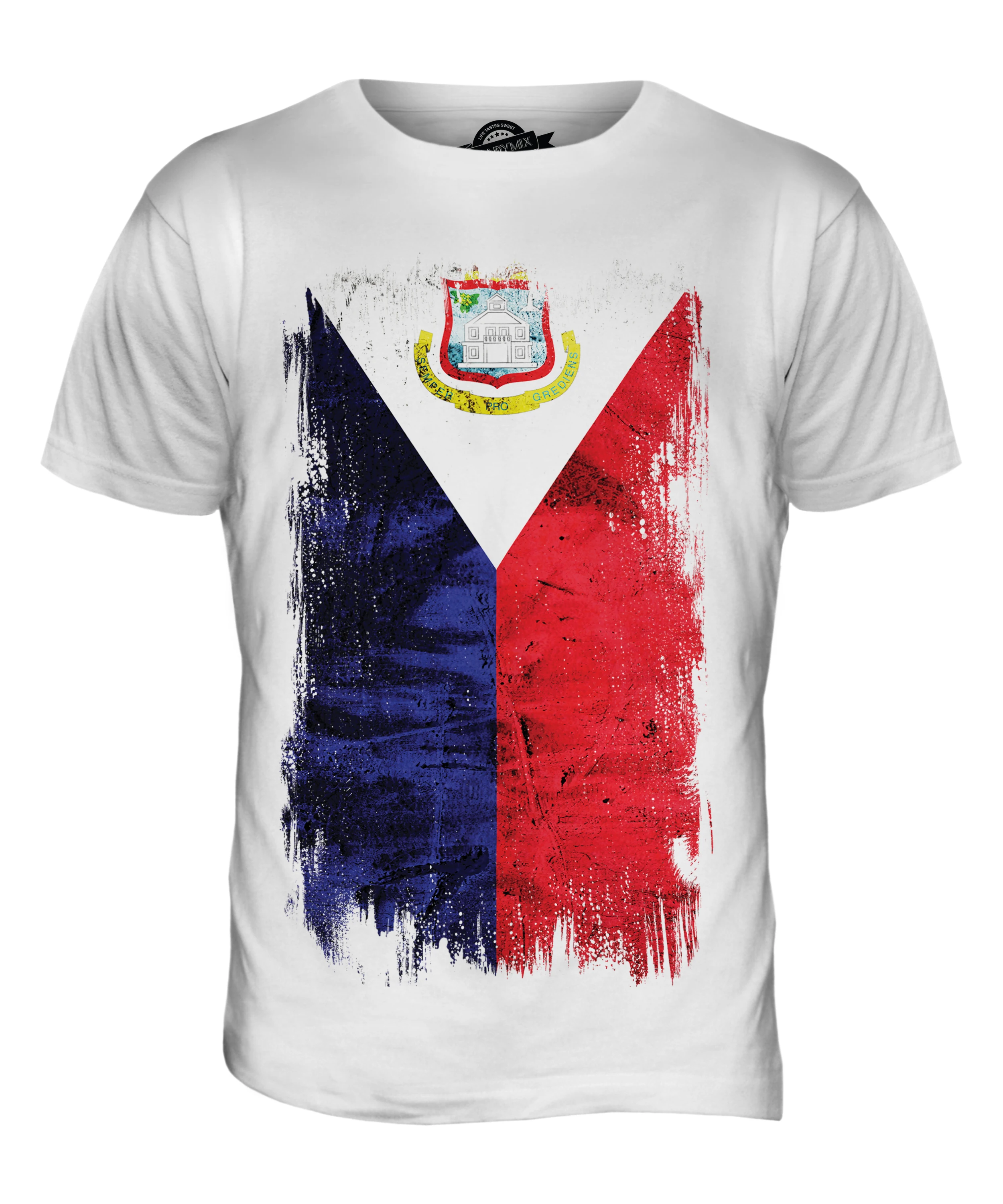 HEILIGER МАРТИН ГРАНЖ FLAGGE HERREN T-SHIRT OBERTEIL SAINT-MARTIN TRIKOT HEMD | Мужская одежда