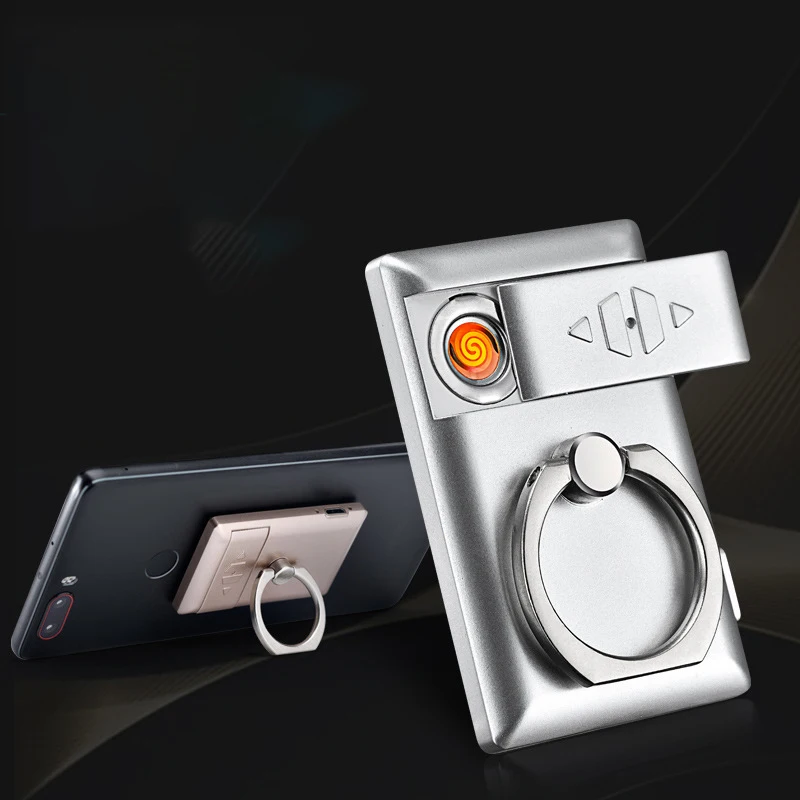 Вольфрамовая турбо USB Зажигалка для телефона держатель прикуривателя