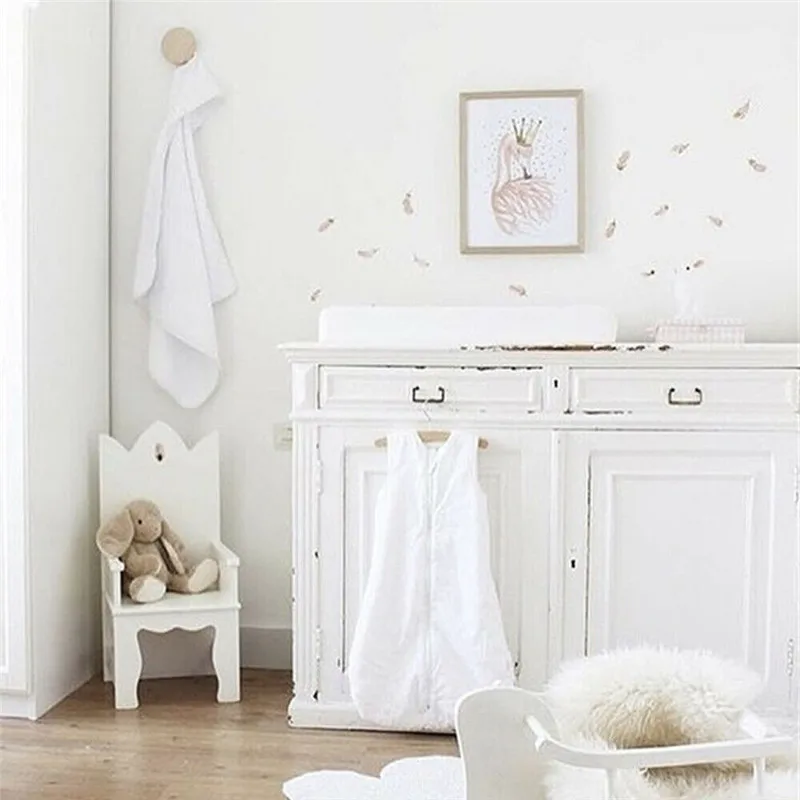 Новые DIY креативные Семейные перьевые настенные художественные наклейки для