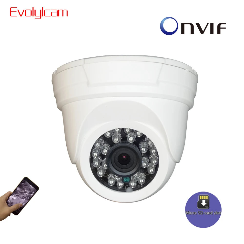 

Evolylcam 1080P 2MP/ 960P 1.3MP/ 720P 1MP Micro SD/TF card slot HD Audio IP Camera Dome CCTV Camera Onvif P2P Security CamHi Cam