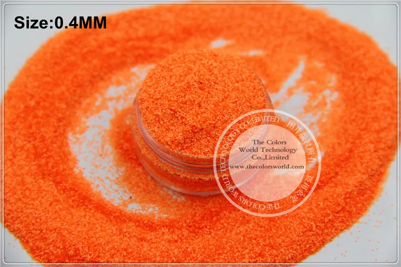 TCF506 Neon Orange Red  Colors 0.4mm size solvent resistant glitter for nail Art nail Polish or other DIY decoration