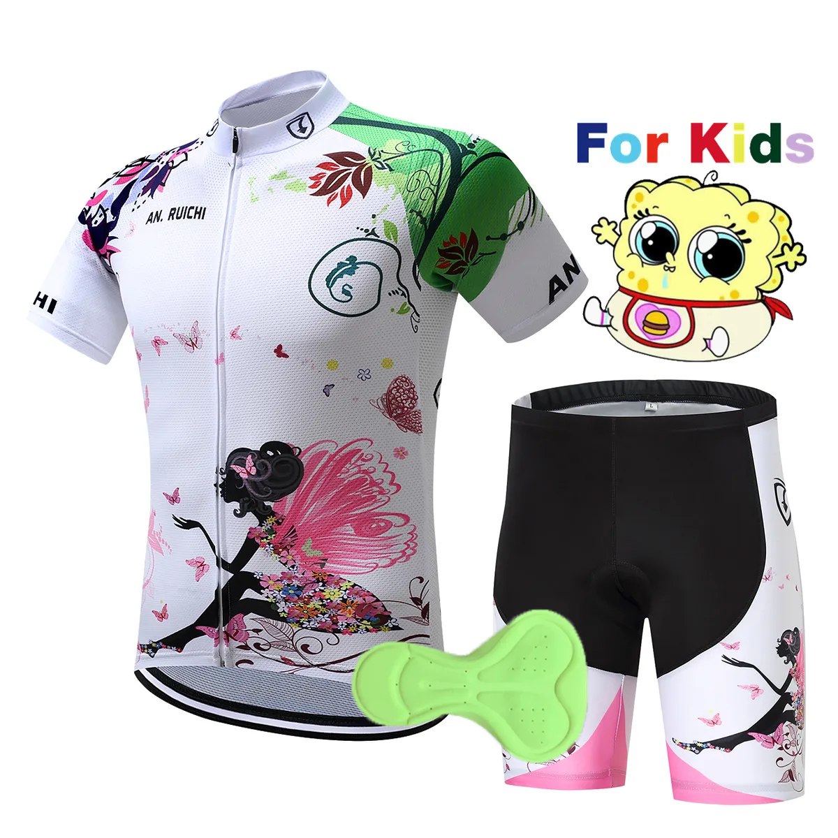 2019 детский велосипед Джерси короткий рукав одежда розовый велосипедная Одежда