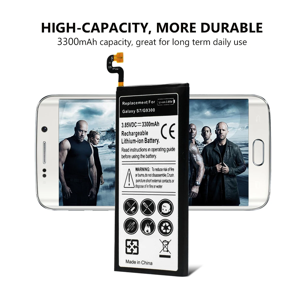 Универсальный литиевый аккумулятор 3 85 V 3300mAh для Samsung Galaxy S7 G930 G930F G9300 сменный