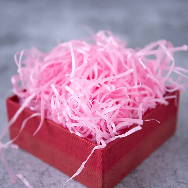Pink 20 г/пакет цветной бумажный наполнитель подарочной коробки упаковочные материалы свадебный фестиваль коробка наполнитель чулок шприцы для рождественской вечеринки - Color: Pink