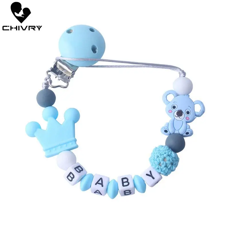 Chivry Cute Koala Пищевая силиконовая прищепка для соски держатель цепи соска для младенца соска жевательная игрушка фиксаторы