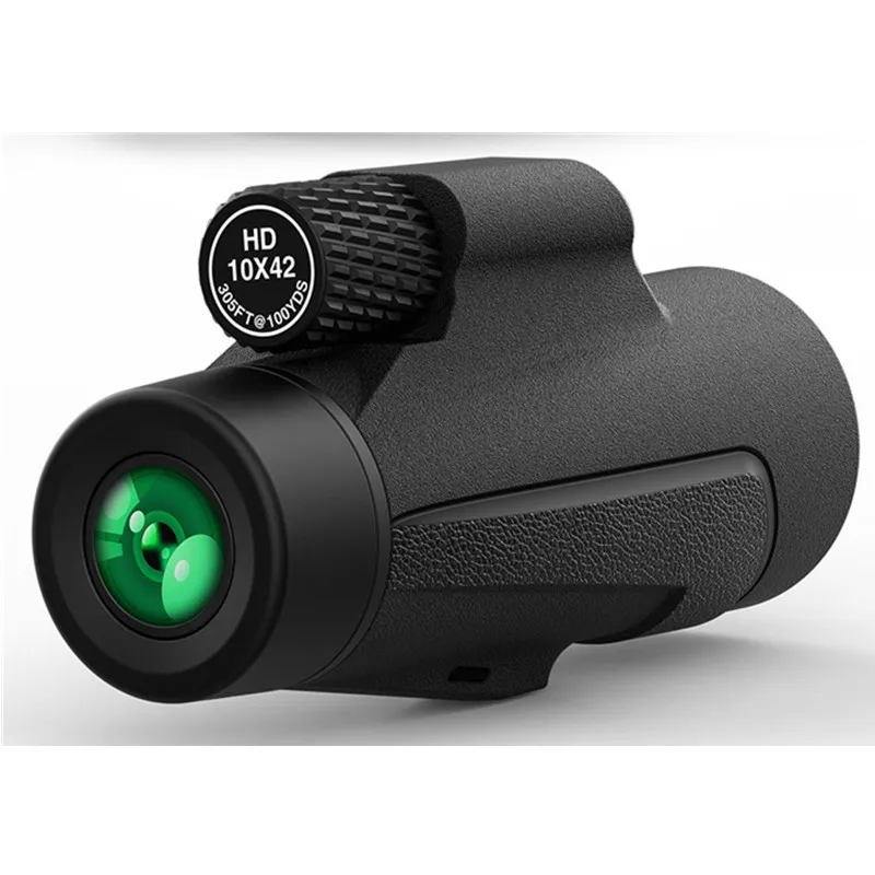 Монокуляр 10x42 высокой мощности телескоп HD зум оптический Spyglass светильник ночного