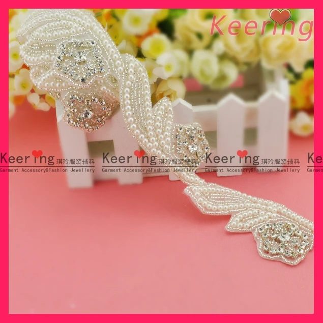 

Hot Sale New Arrival Shiny Rhinestone applique 5cm width WRA-337