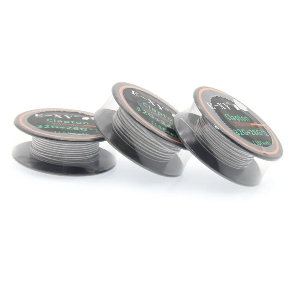 

E-XY Clapton Wire High Density Heating Wire 5M/Roll 28G/26G/24G for Electronic Cigarette RDA RBA Atomizer DIY Building Big Cloud