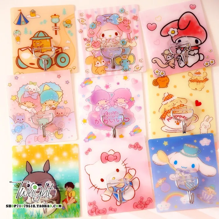 2 шт./лот милый, которая проигрывает мелодии из грустное яйцо Гудетама cinnamoroll Пластик крючки, присоски настенная присоска Кухня вешалка чашки всасывания аксессуары для кукол