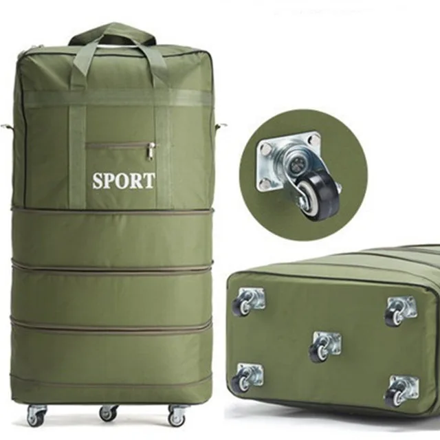 32inch Вместительная Водонепроницаемая дорожная сумка для багажа на колесиках, сумка для багажа на колесиках, портативный чемодан, складной чемодан на колесиках - Цвет: 32inch