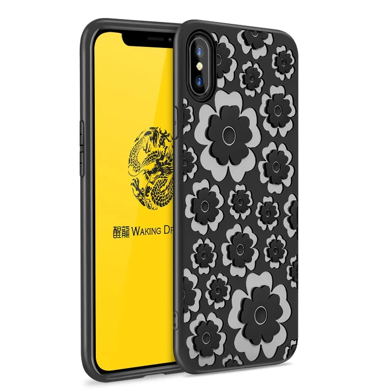 Dulcii крышка для iPhone X 10 3D цветок серии мягкий чехол X|Чехлы-накладки| |