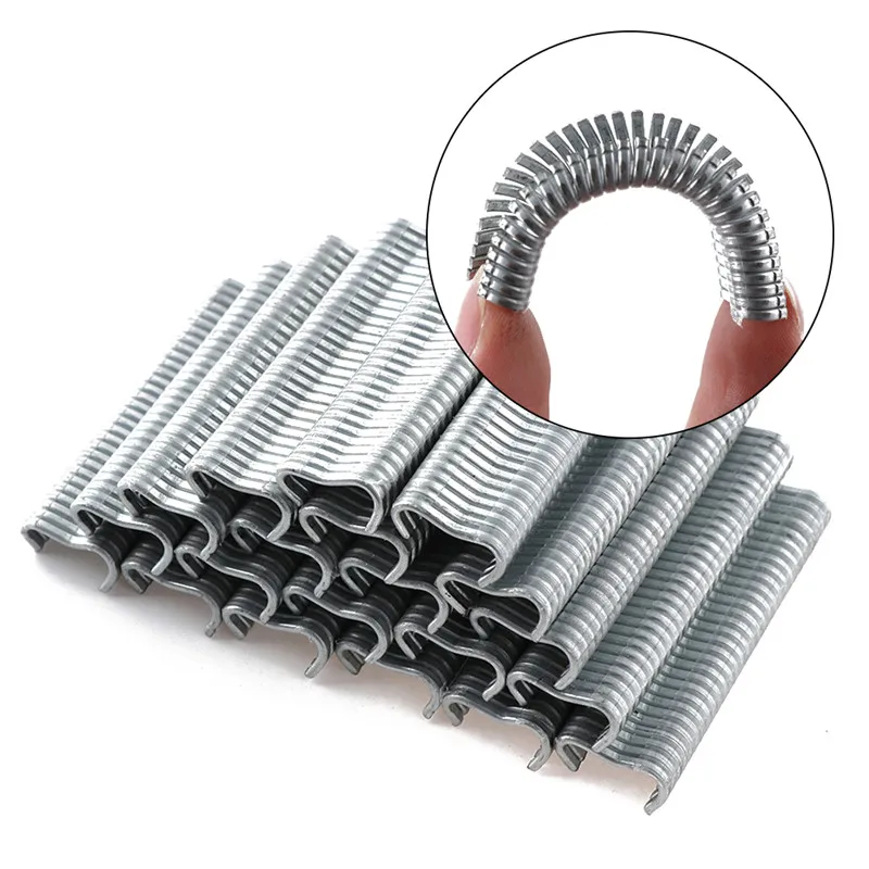 600 Hog Ring M Clips Универсальные Плоскогубцы с кольцом для боров и 600 шт. скобы с зажимами м, нескользящая ручка, ручные инструменты из нержавеющей стали, клетка для птицы, курицы, сетка, проволока, Fencin - Цвет: 600 Hog Ring M Clips