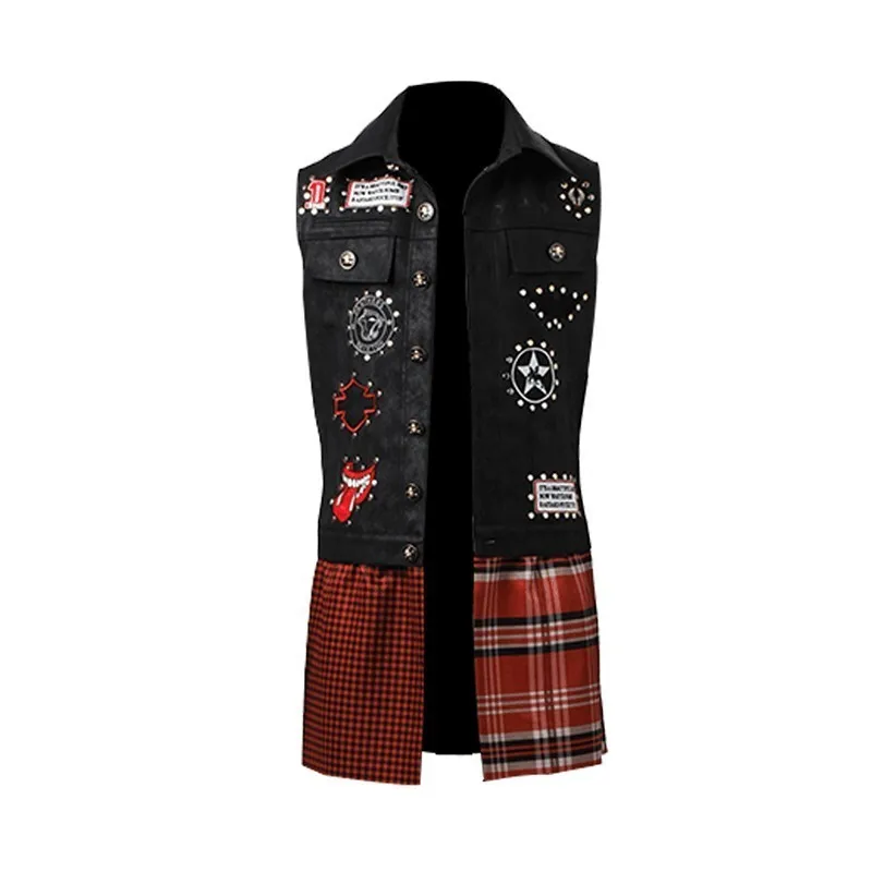 only coat Final Fantasy XV Prompto Argentum Косплей Костюм Аниме игра Хэллоуин Рождество для взрослых мужчин на заказ только мужской жилет рубашка перчатки - Цвет: only coat