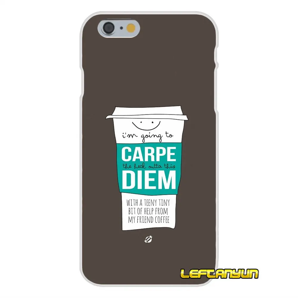 Аксессуары для телефона Чехлы iPhone X 4 4S 5 5S 5C SE 6 6S 7 8 Plus кавычки Carpe Diem|Чехлы-накладки|