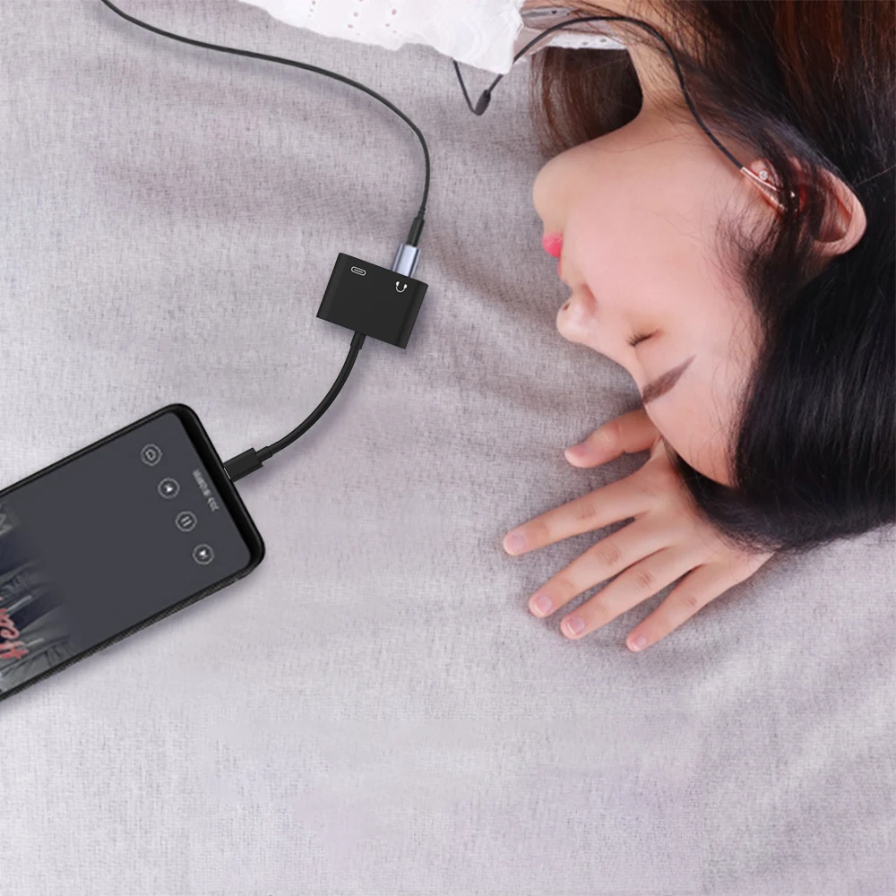 5 Pcs USB C Male to 3.5mm Digital Audio Adapter Female Stereo Earphone Fast Charging For iPad Pro Huawei P20 Google Pixel 2 2XL |