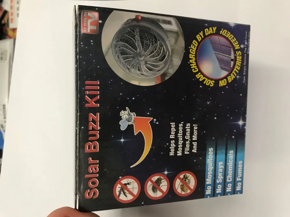 

2PCS Household solar mosquito killer Electric shock type mosquito killer Wireless energy saving drive midge