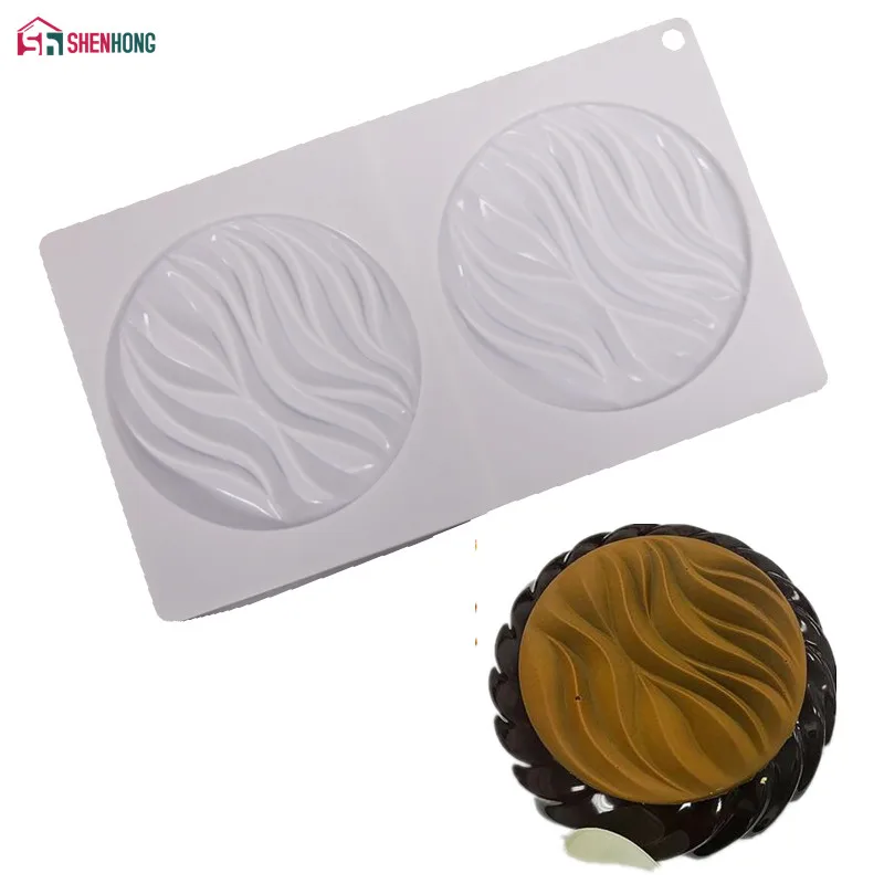 

SHENHONG Silicone Decorating Tool 3d Wave Shape Cake Mold For Fondant Chocolate Mousse Cakes Mould Sugar Baking Tools Moulds