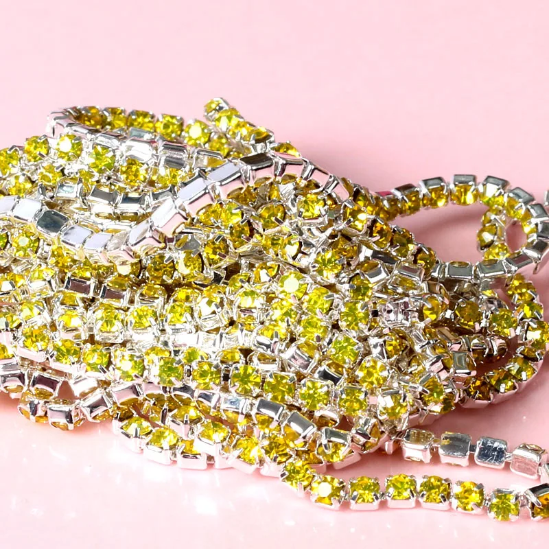 10 ярдов/партия алмазная цепочка 2 5 мм|metal base|bling materialdecorative chain |