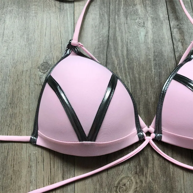 

Hirigin 2019 Bikini Set Bandage Women Swimwear Summer Push Up Padded Beach Halter Swimsuit Brazilian Women Biquini Bathing Suit