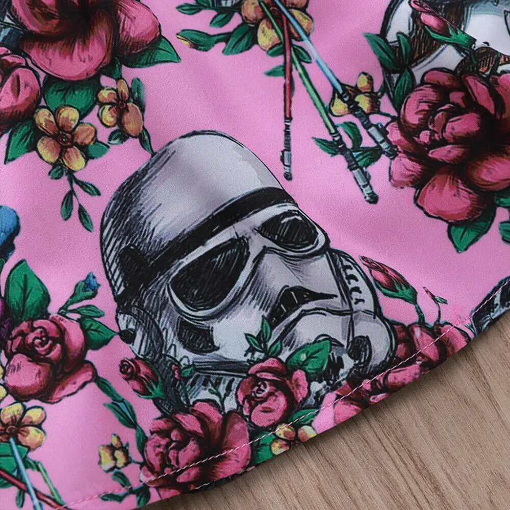 Newborn Kids Baby Girl Toddler Sundress Star Wars Dress Ruffle Sleeve Princess | Детская одежда и обувь