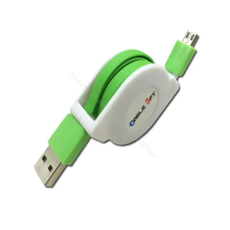 green 1 м/2 м/3 м Выдвижной Micro USB кабель для samsung A5 A7 A9 Xiaomi Redmi Note 5 6 pro huawei usb зарядный кабель провод - Тип штекера: green
