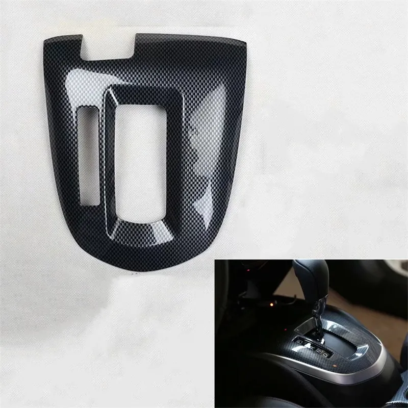 

ABS carbon fibre For Nissan QASHQAI J11 Car gear shift knob frame panel Decoration Cover Trims auto accessories car styling