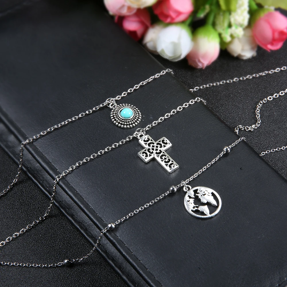 3 шт./компл. модное серебряное кольцо Цвет дырчатыми перекрестными карту в виде