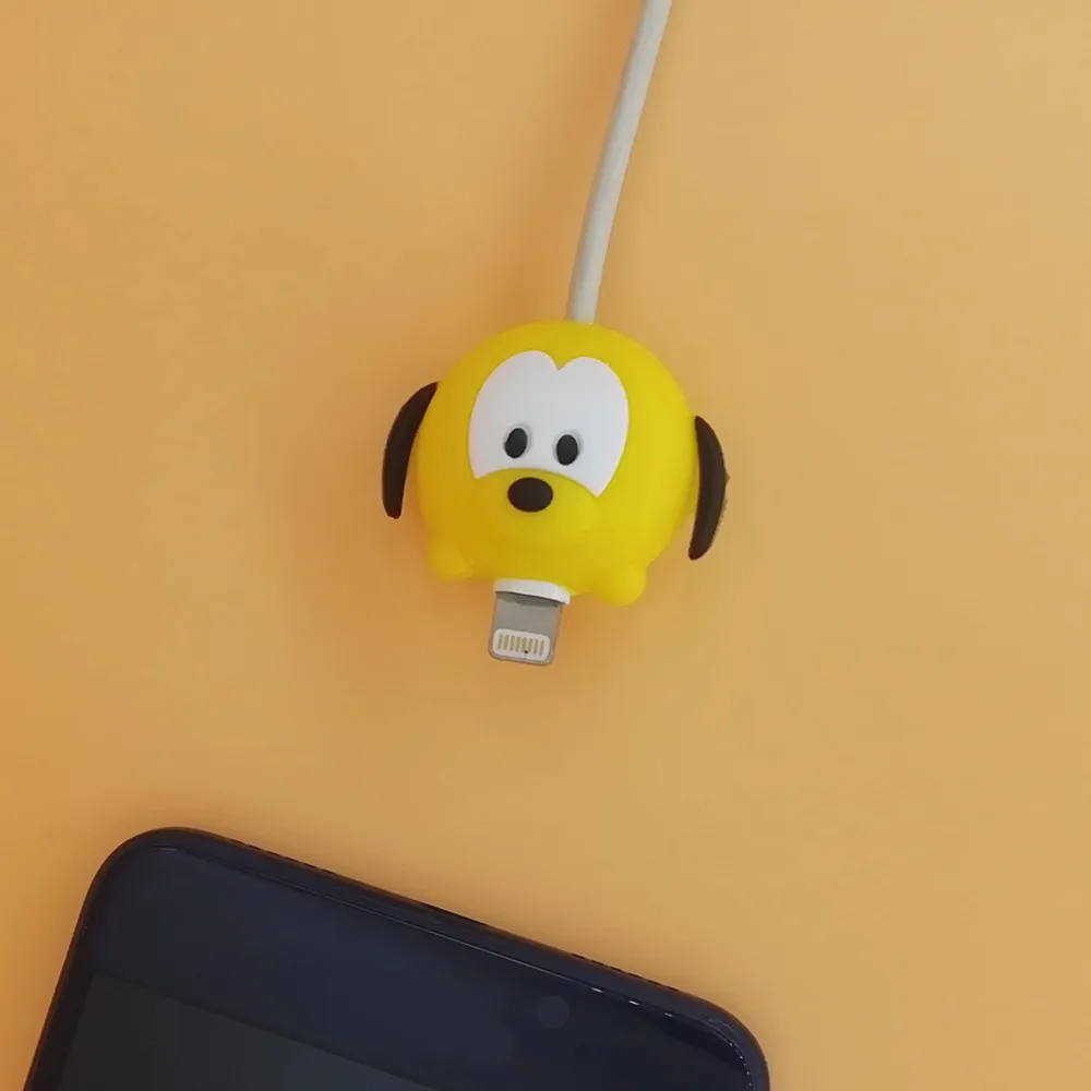 100PcRandom милый мультфильм укус животных кабель протектор для iPhone XS XR 8 7 6USB кабель для передачи данных чомперы зарядное устройство провода намотки Органайзер