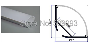 Алюминиевый угловой профиль Hanks 100 м/лот с крышкой из поликарбоната для