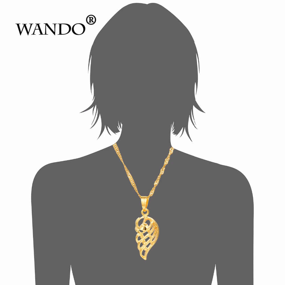 WANDO 24K ожерелье золотого цвета Длинная цепочка для ключицы темперамент