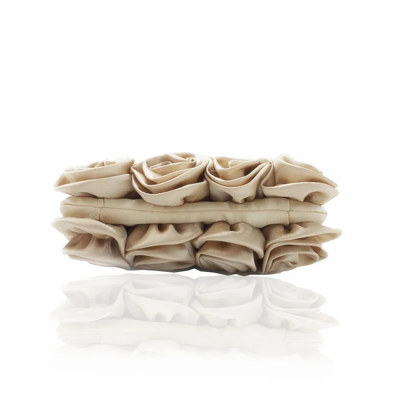 Женский клатч из шелкового войлока Складывающийся с цветами и розой вечерние