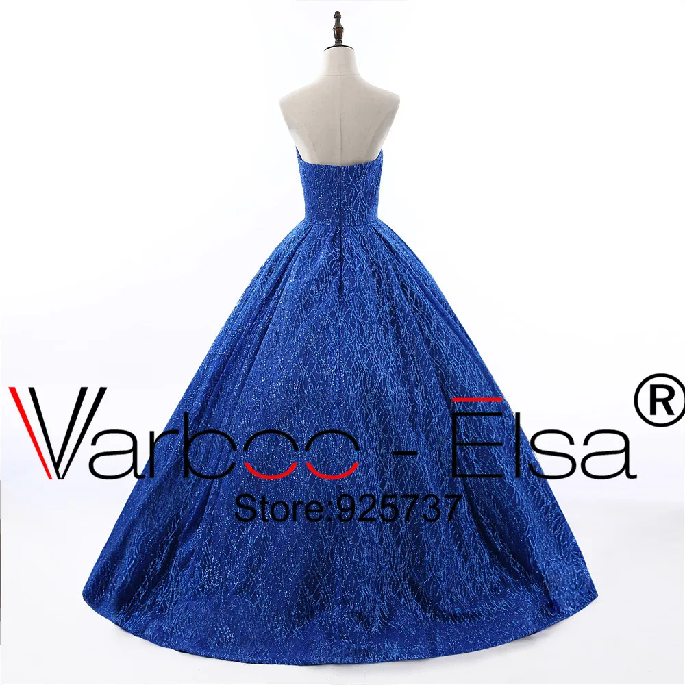 VARBOO_ELSA 2018 роскошное Королевское синее вечернее платье сексуальное с v образным