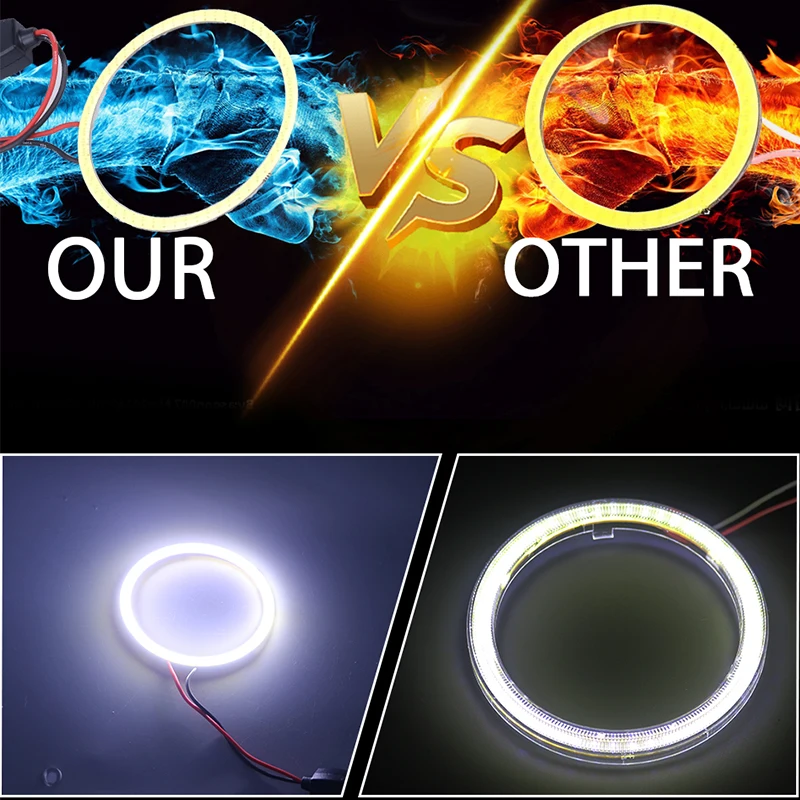 Светодиодный противотуманный фонарь Halo Ring Angel Eyes для автомобиля в сборе дневные