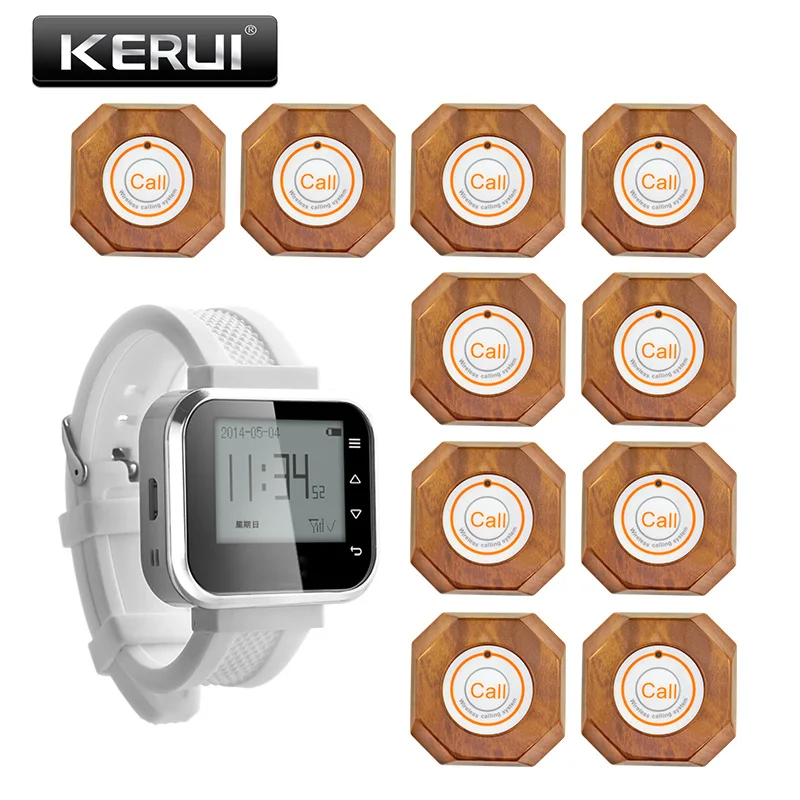 KERUI KR C166 беспроводные Часы наручные часы пейджер система вызова для больницы