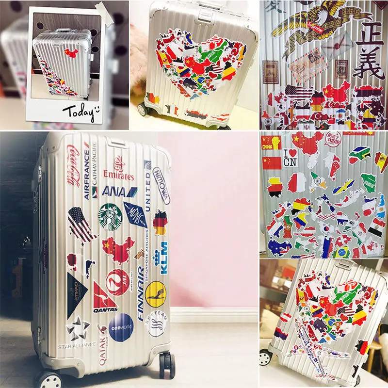 50 шт национальные наклейки с флагами карта стран наклейка «Путешествие» DIY компьютер Ноутбук кожа Виниловая наклейка для мотоцикла автомобиля чемодан