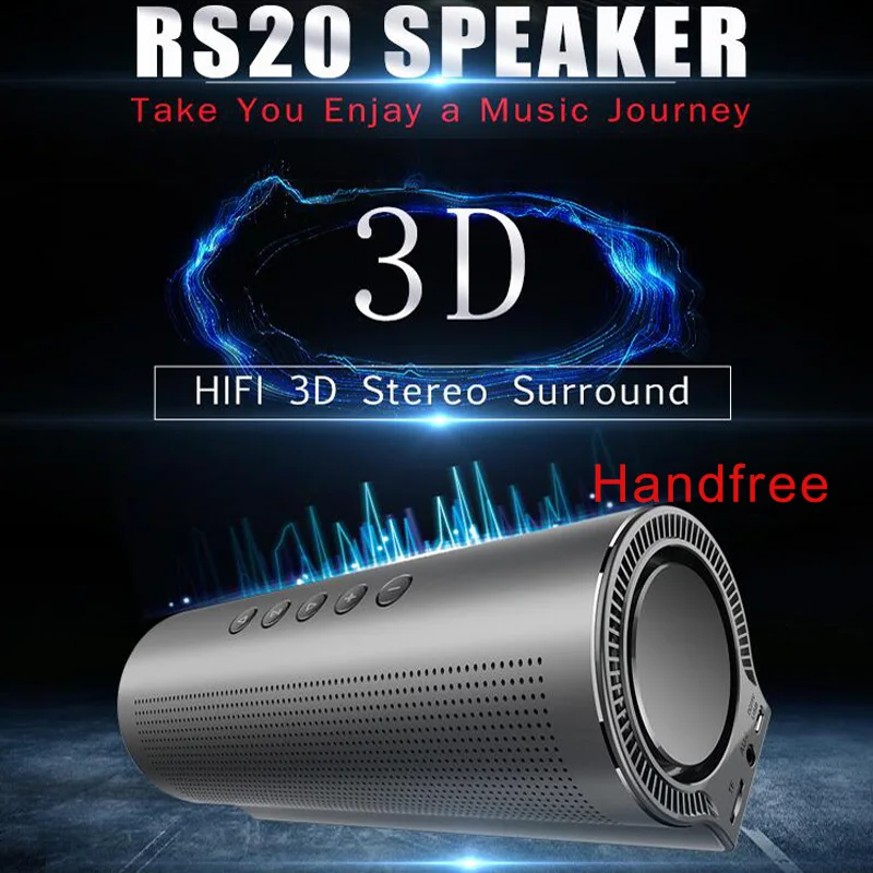 HIFI бас 20 Вт Bluetooth металлический динамик 5 шт. звуковые блоки 3D стерео портативный