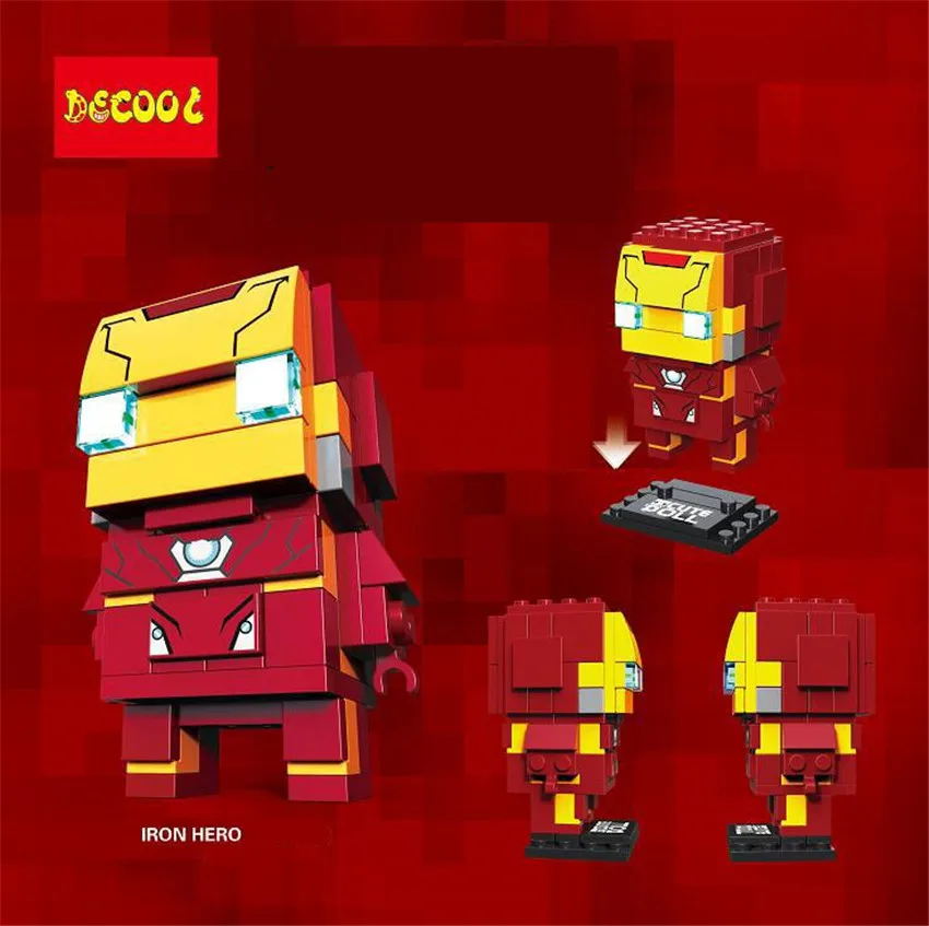 DECOOL 6 шт./лот Dragon Block Dark World Droll Super Hero Thor Bircks строительный блок комплект милый робот кукла для детей