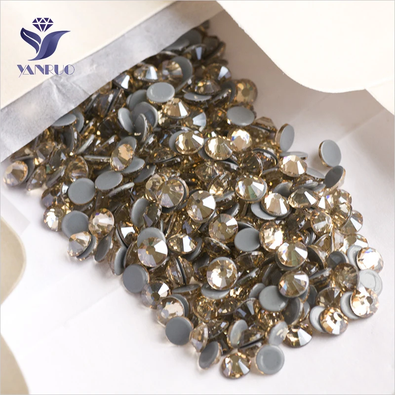 YANRUO 2058HF SS16 золотые тени 1440 шт Горячая фиксация страз кристалл теплопередачи