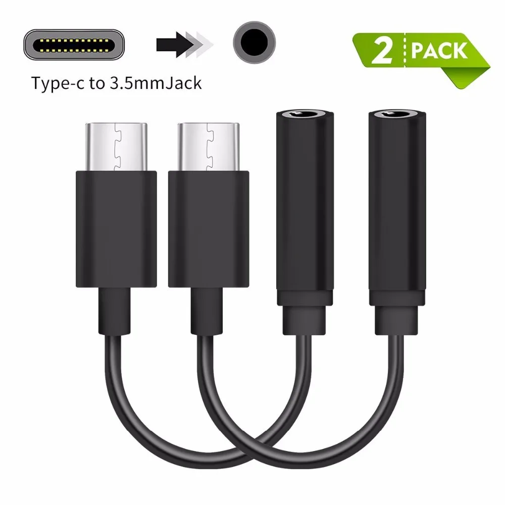 2 шт. anskp Тип USB C до 3.5 мм наушники кабель адаптер Aux для LeTV 2pro Max2 Pro 3 Xiaomi 6|cable headphone|3.5mm
