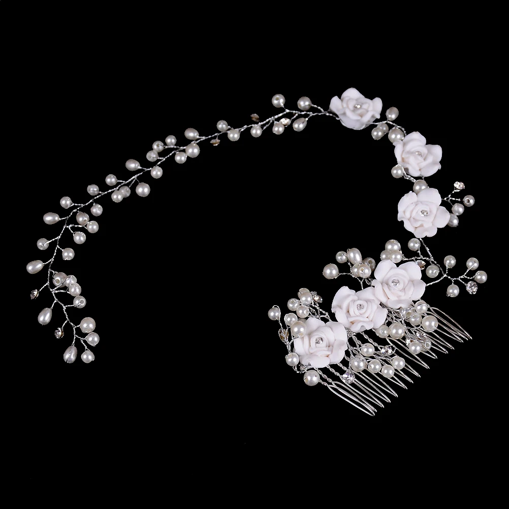 Элегантные Свадебные расчески для волос невесты стразы жемчуг женские заколки