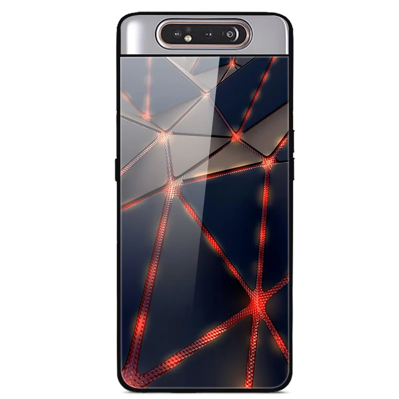 22 Для samsung Galaxy A80 чехол из закаленного стекла жесткая задняя крышка для samsung Galaxy A80 A90 SM-A805F SM A805F чехол для телефона A 80 6,7'' - Цвет: 22