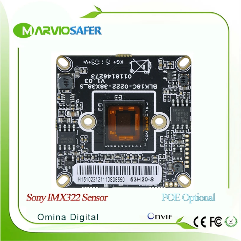Sony IMX322 Сенсор 2MP 1080 P Full HD Высокое разрешение CCTV IP сети Камера совета Модуль Onvif