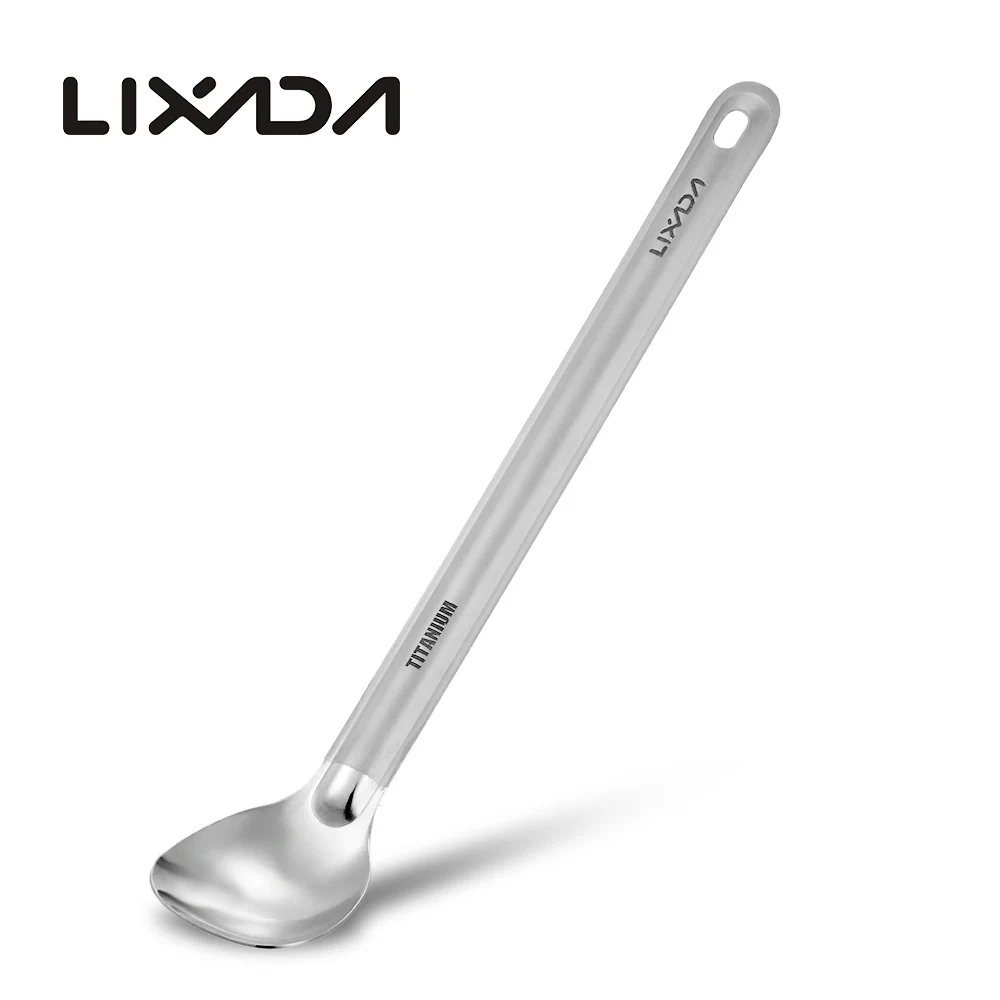 Ложка Lixada Ta8119 титановая с длинной ручкой ложка для отдыха на природе кемпинга