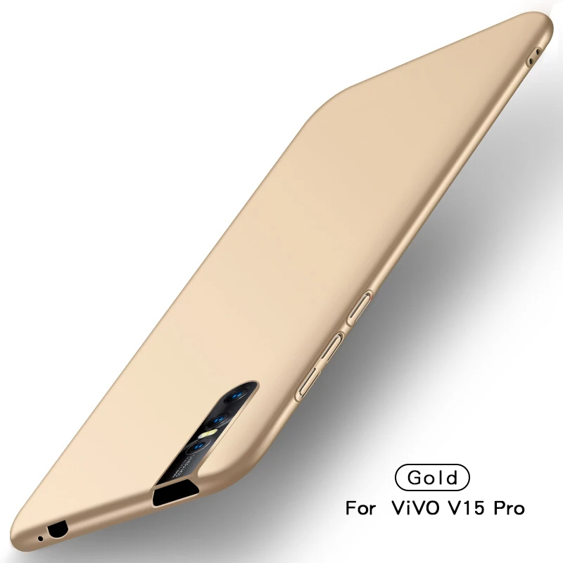 Gold ДЛЯ Vivo V15 Pro Чехол Ультра тонкий PC оболочка роскошный гладкий жесткий чехол для телефона для Vivo V15 Pro тонкая задняя крышка для Vivo V15 Pro Fundas - Цвет: Gold
