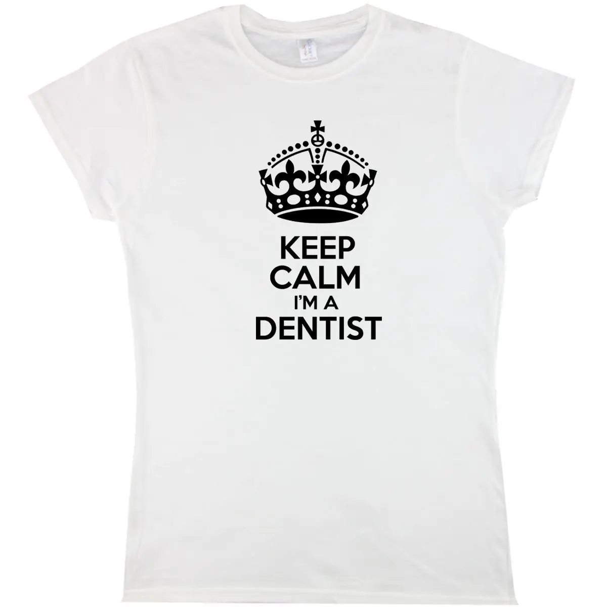 Мужская и Женская Футболка keep calm i'm a dentist забавная футболка с принтом для дня
