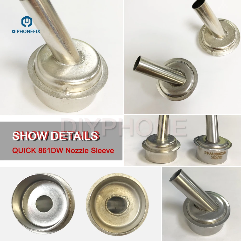 Быстрый 861DW TR1300A насадка 3 шт. изогнутые 45 градусов угол Тепловая пушка для
