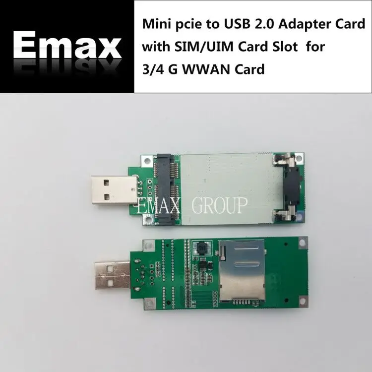 10 шт./лот мини PCIe USB адаптер с SIM/UIM отделение для карт в которое можно
